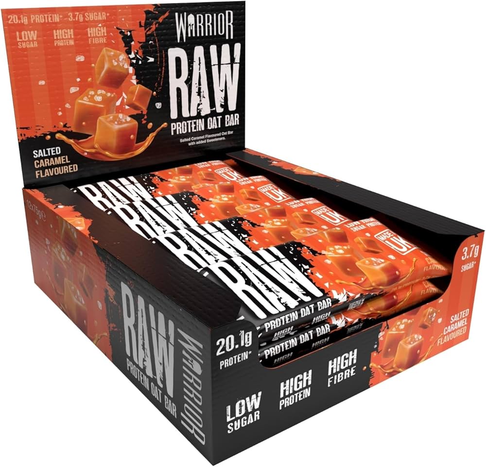 WARRIOR RAW PROTEIN BAR 12/box SALTED CARAMEL