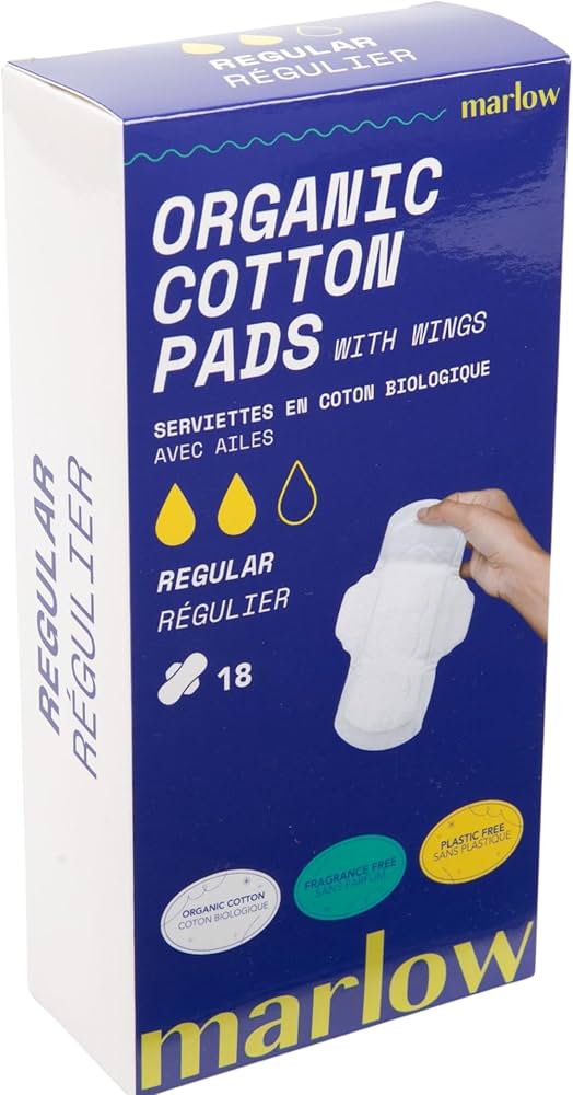 Marlow Organic Cotton Pads (Regular) 18ct