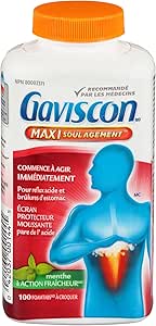 GAVISCON MAX RELIEF PEPPERMINT TB 100 TABLET