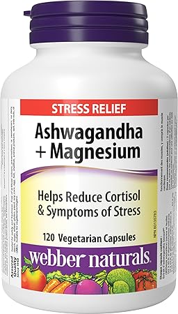 Webber Naturals - Ashwagandha + Magnesium - 120 Vegetarian
Capsules