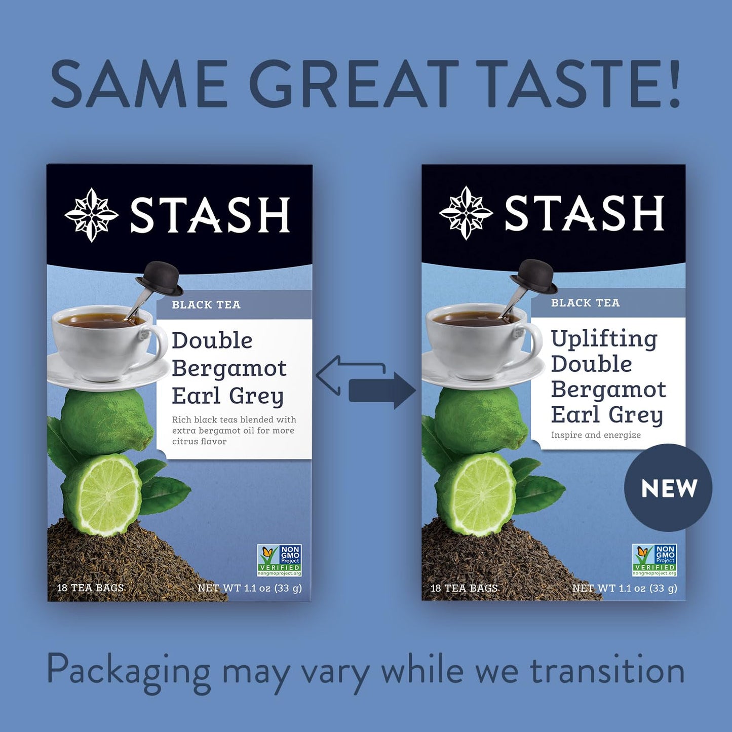 STASH TEA Premium Black Tea Blends STASH TEA Premium Black Tea Blends Dbl Bergamot Earl Grey Tea 18bg