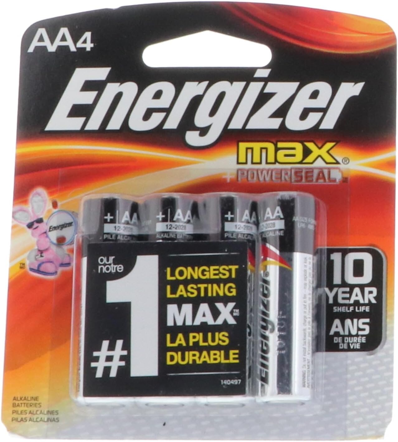 ENERGIZER MAX BATTERY AA 4