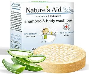 Nature's Aid Solid Baby Wash Bars (Unscented, Pack of 1)