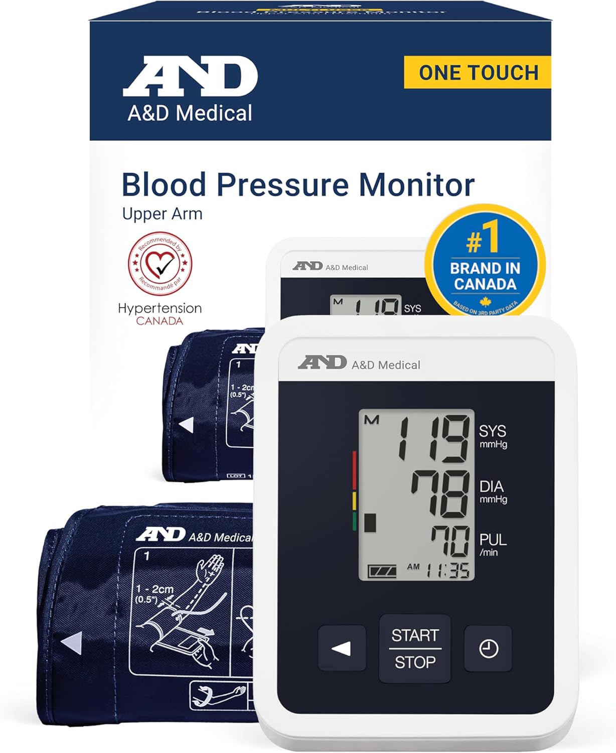 A&D BLOOD PRES MON 1 TOUCH WRC 22-42CM UA-660CN