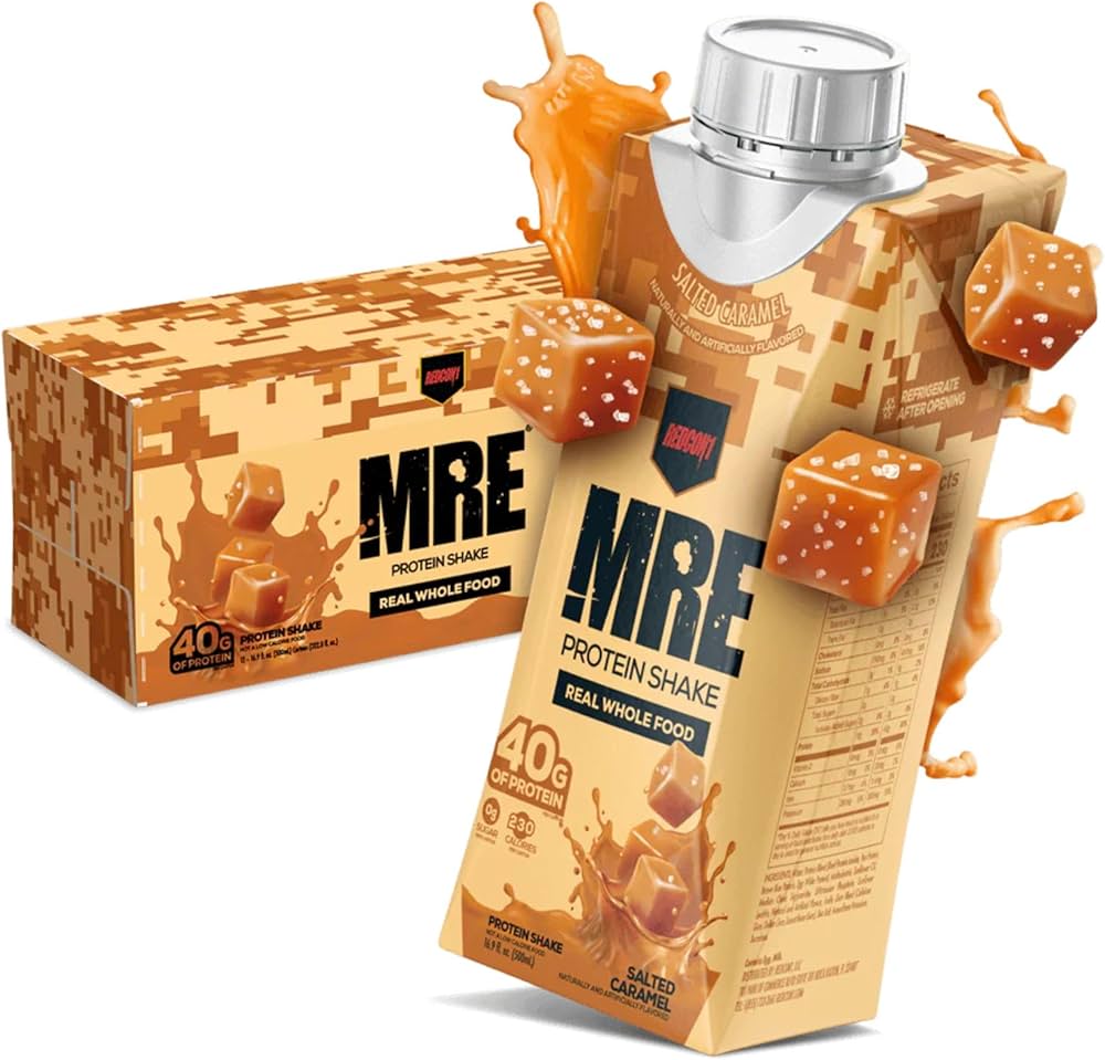 Redcon1 MRE Protein RTD Salted Caramel 500 mL - Case of 12