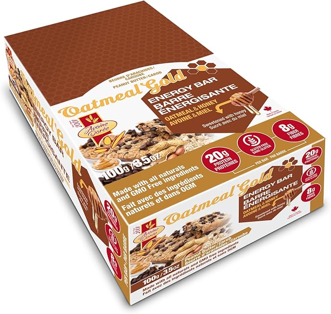AVOINE DOREE OATMEAL & HONEY ENERGY BAR PEANUT BUTTER CAROB 100g - 12/box