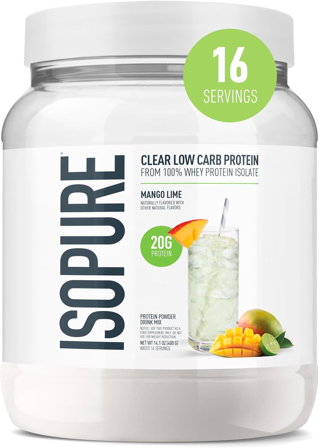 NATURE'S BEST - ISOPURE CLEAR PROTEIN - 400g - MANGO LIME