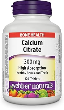 Webber Naturals - Calcium Citrate High Absorption 300 mg - 120 Tablets