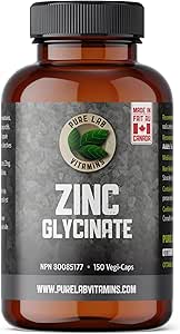 Pure Lab Vitamins Zinc Glycinate 25 mg - 150 vegi caps