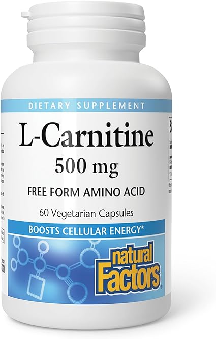 Natural Factors   L-Carnitine 500 mg   60 vcapsvcaps