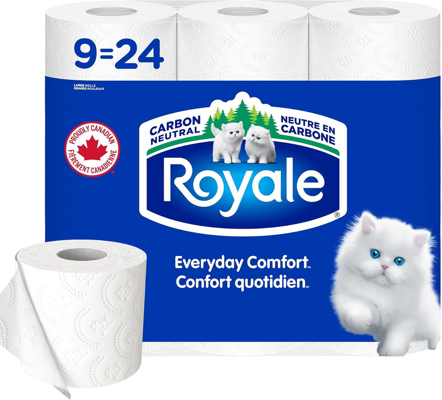 ROYALE BATHROOM TISSUE 327SHT MEGA ROLL 9 pack of 4