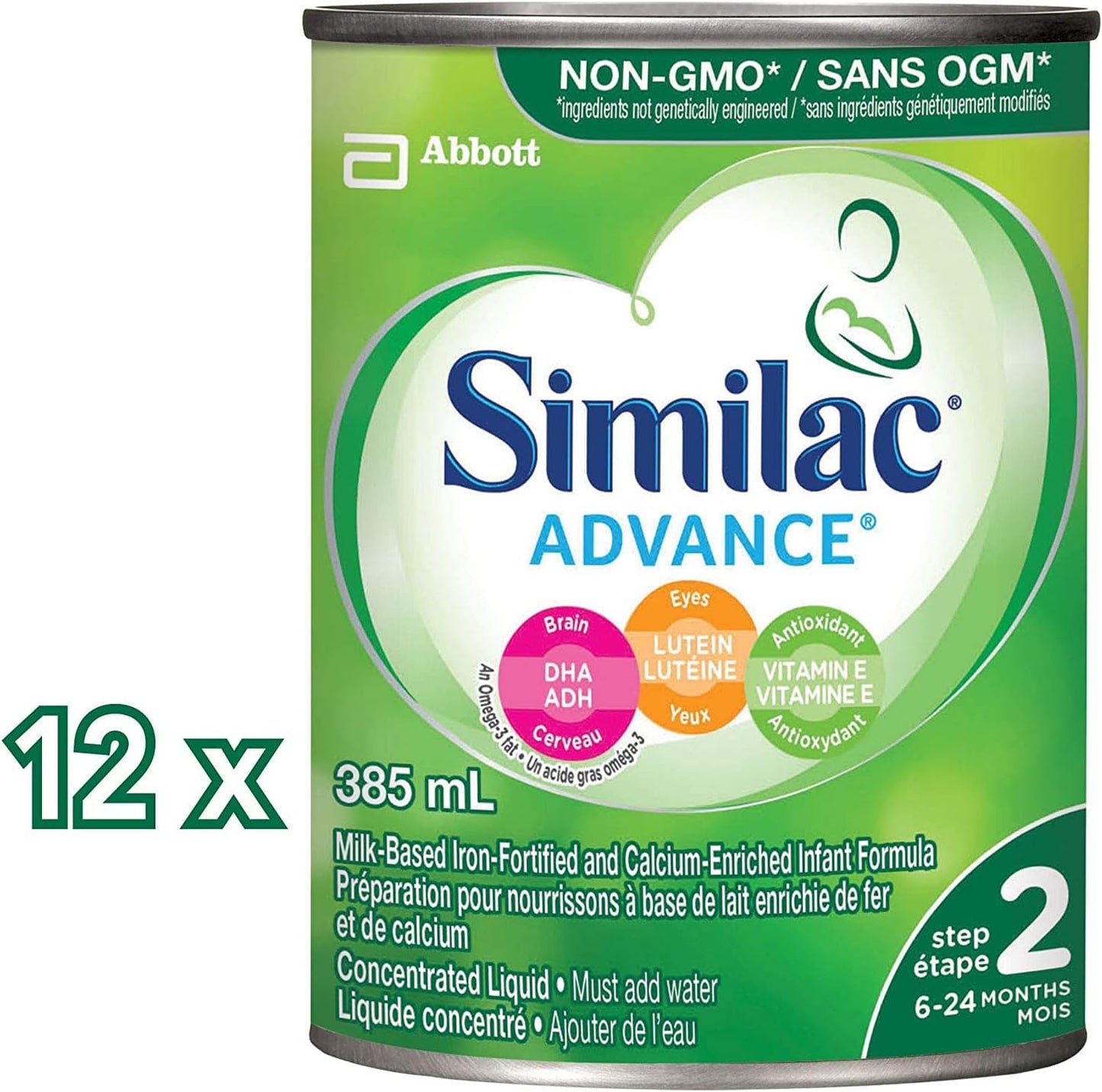 SIMILAC ADVANCE GO&GROW OMEGA STEP2 3&6 385ML LIQUID pack of 12