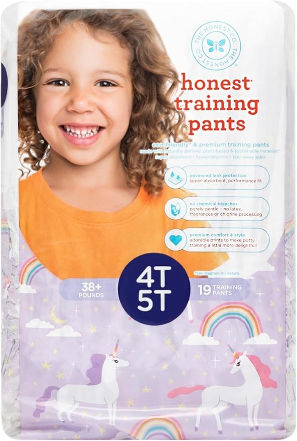 THE HONEST CO_TRAINING PANTS UNICORNS 4T 5T 19CT