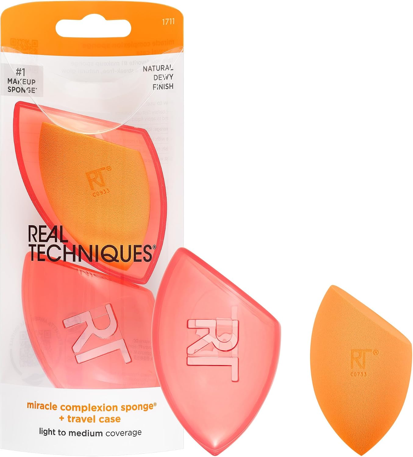 REAL TECHNIQUES SPONGE MIRACLE COMPLEX W/TRAVEL CS pack of 4