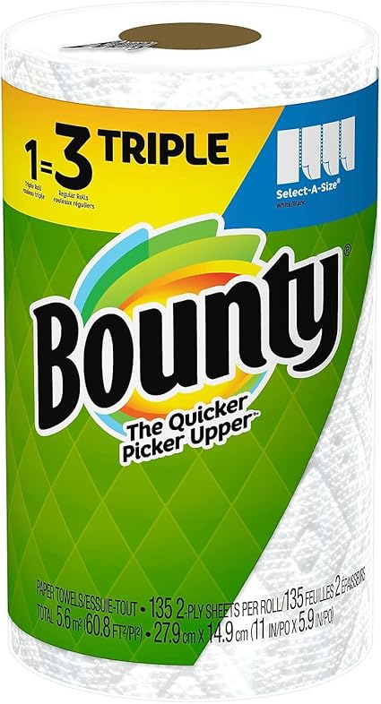Bounty PT SAS 1TR=3R 2Ply Single Roll HDRP (135S)