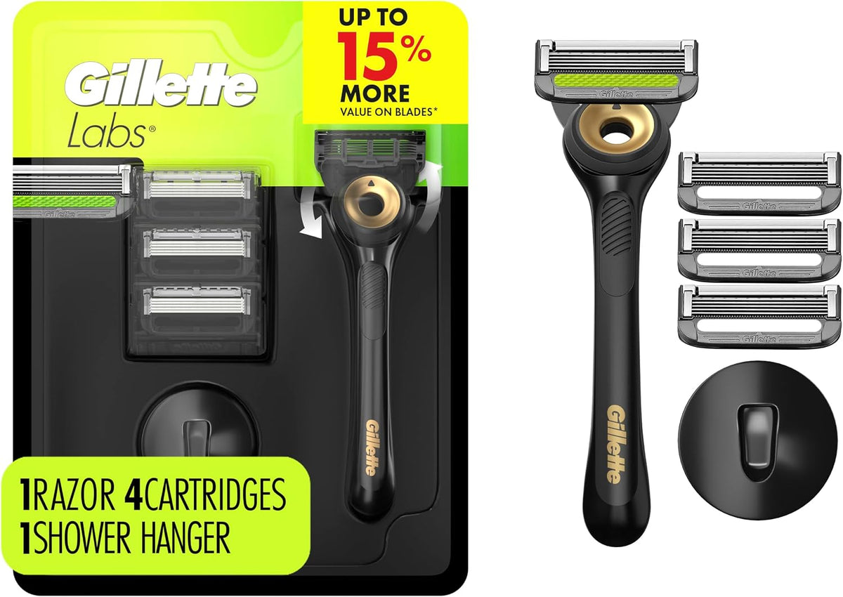 GILLETTE LABS CARTRIDGE WIDE BLACK VALUE PK 4