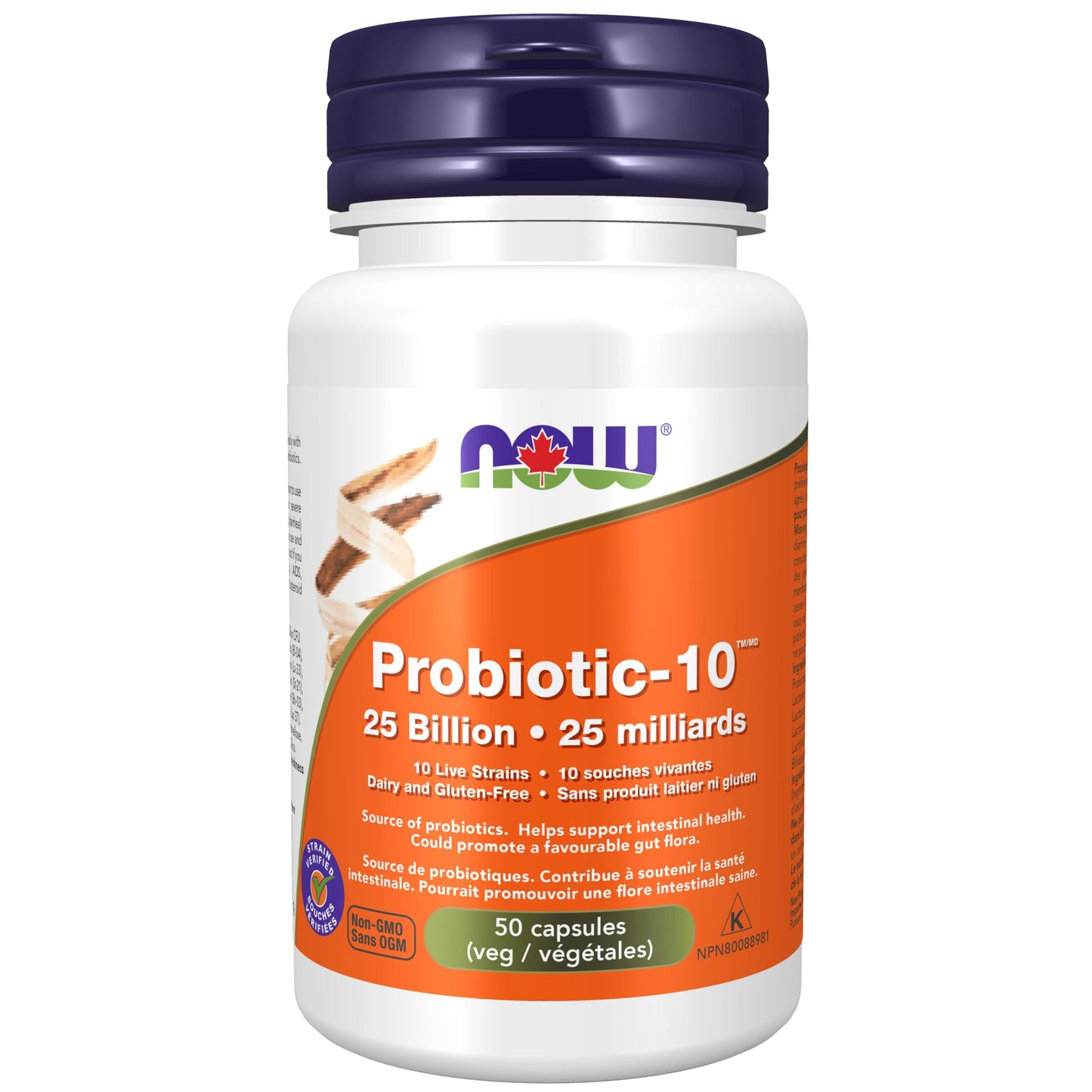 NOW Probiotic-10™ 25 Bill (10 Strains) 50vcap (RR) (DF)