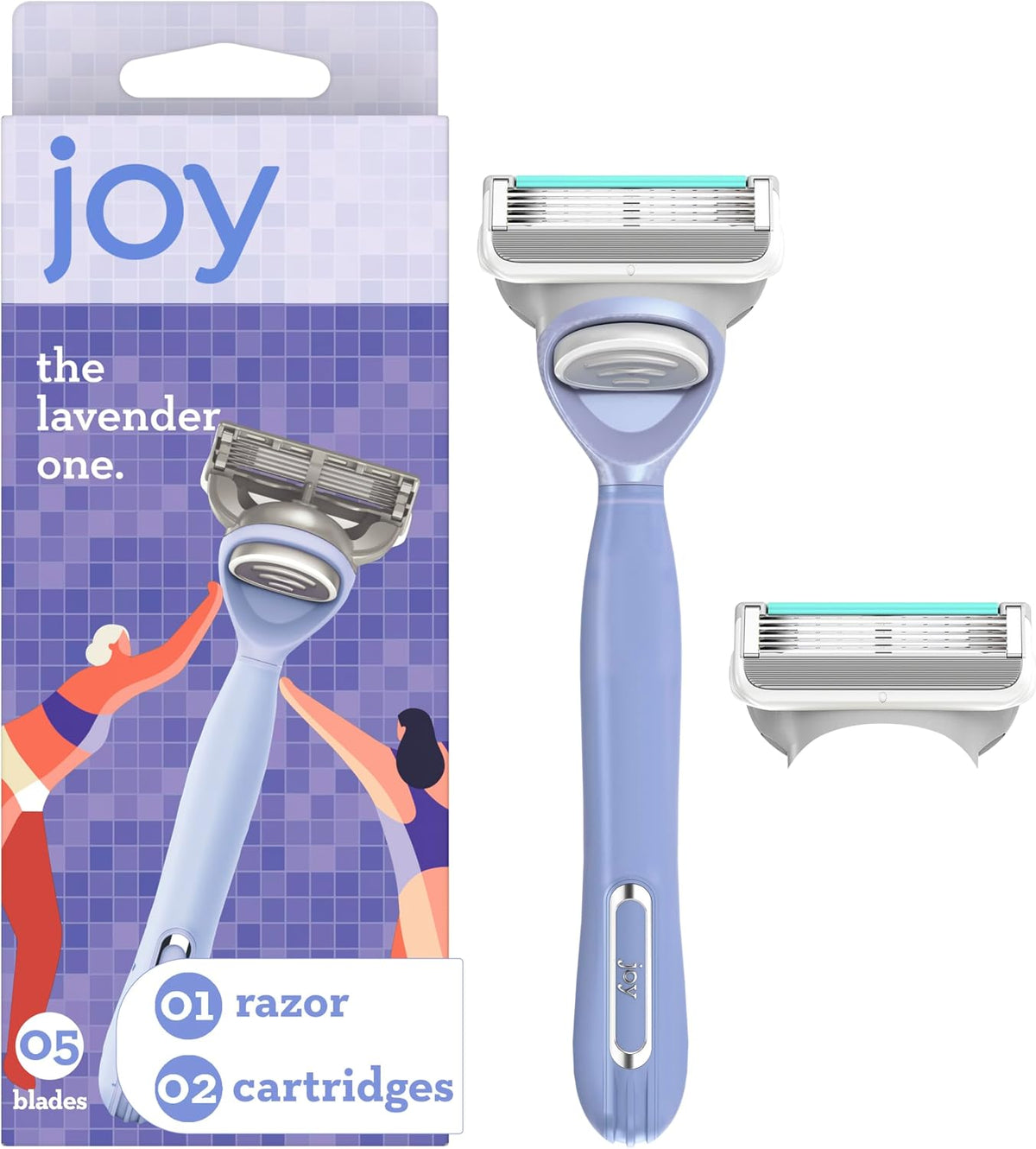 JOY RAZOR LAVENDER 1 RAZOR 2 CARTRIDGE
