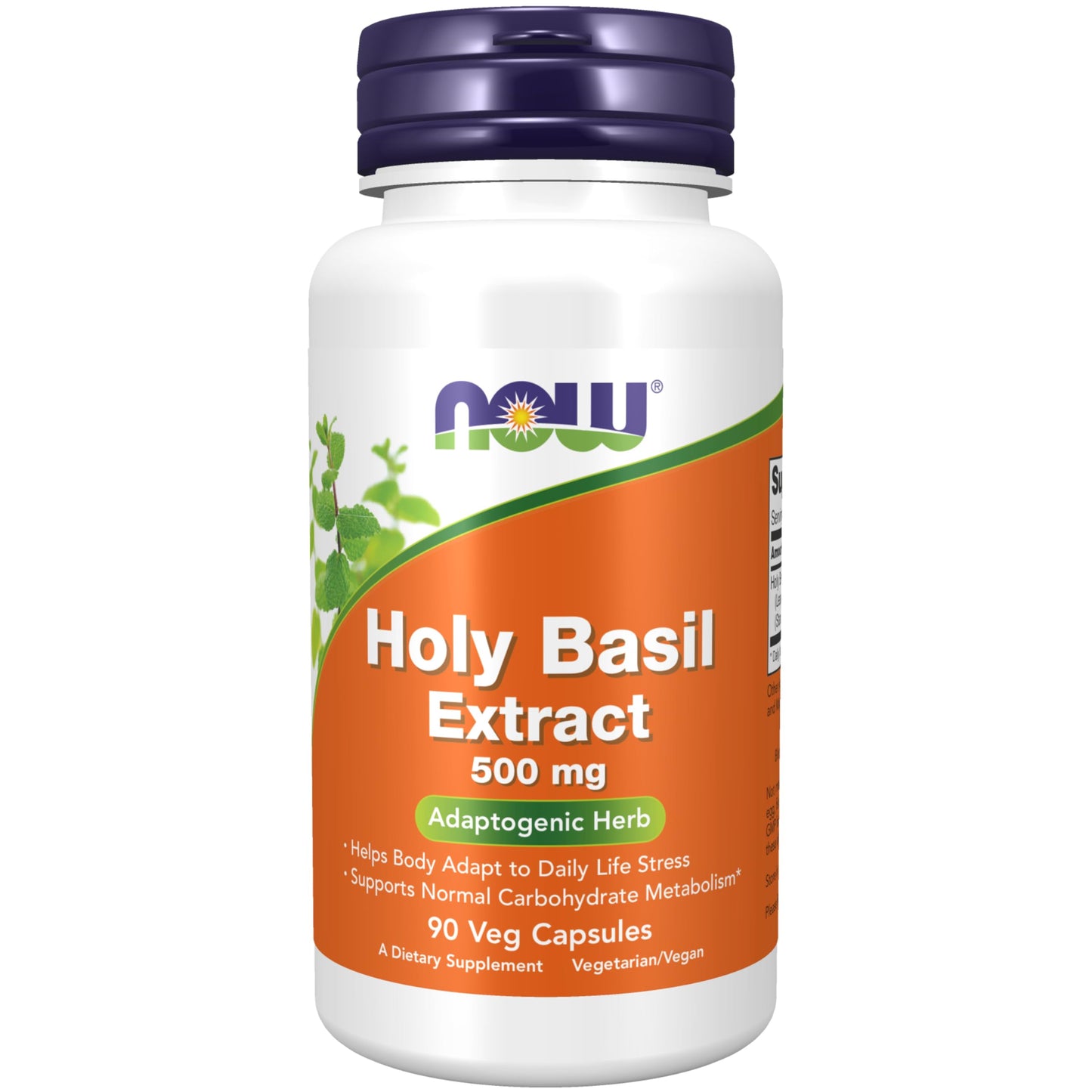 NOW Holy Basil 500mg - 2% Std 90vcap