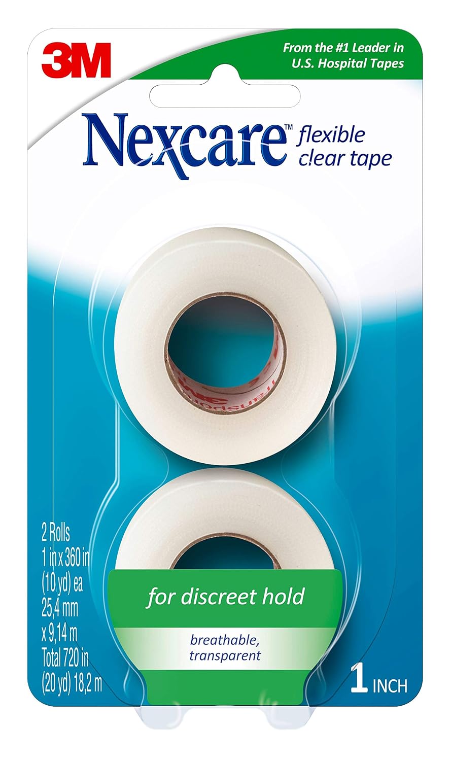 NEXCARE TAPE FLEXIBLE CLEAR 25.4MMX9.1M 2