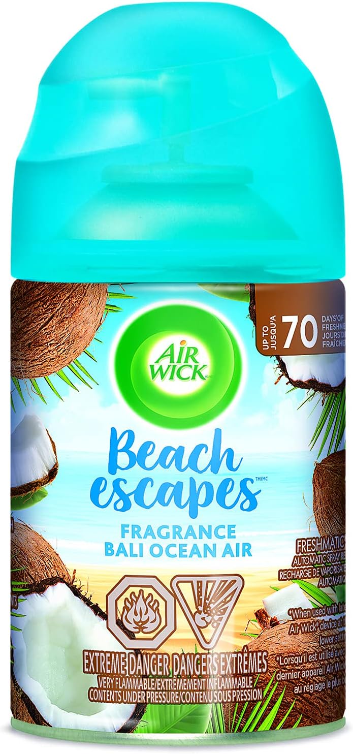 AIRWICK FRESHMATIC REFIL BEACH BALI OCEAN 175G AEROSOL pack of 6
