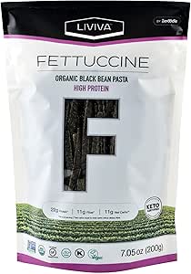 LIVIVA -    Fettucine, Black Bean Pasta, Organic     200g
