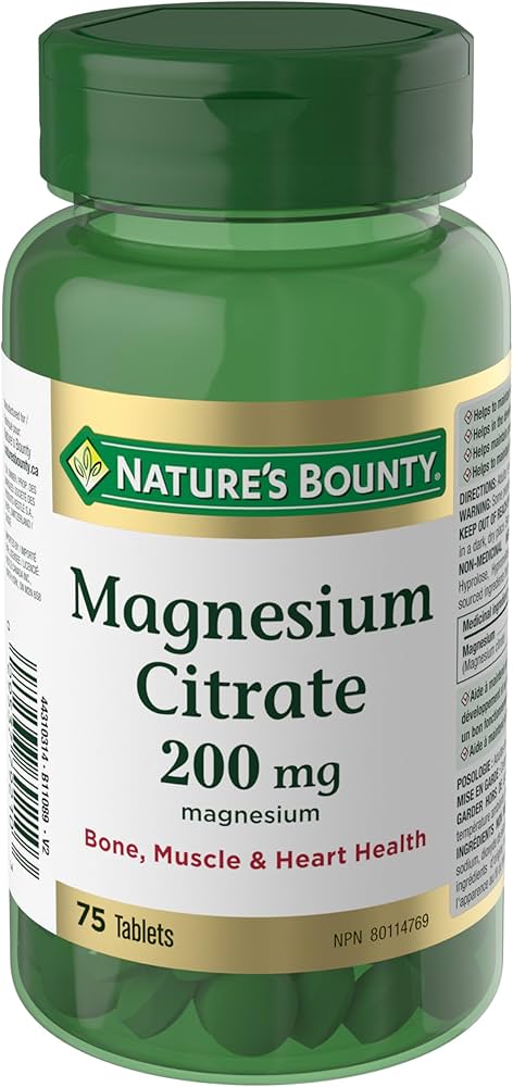 NATURE'S BOUNTY MAGNESIUM CITRATE TB 200MG 75