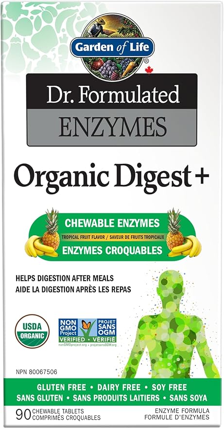 Garden of Life - Dr. F Organic Digest + SS Chewable Tablets - 90 CT