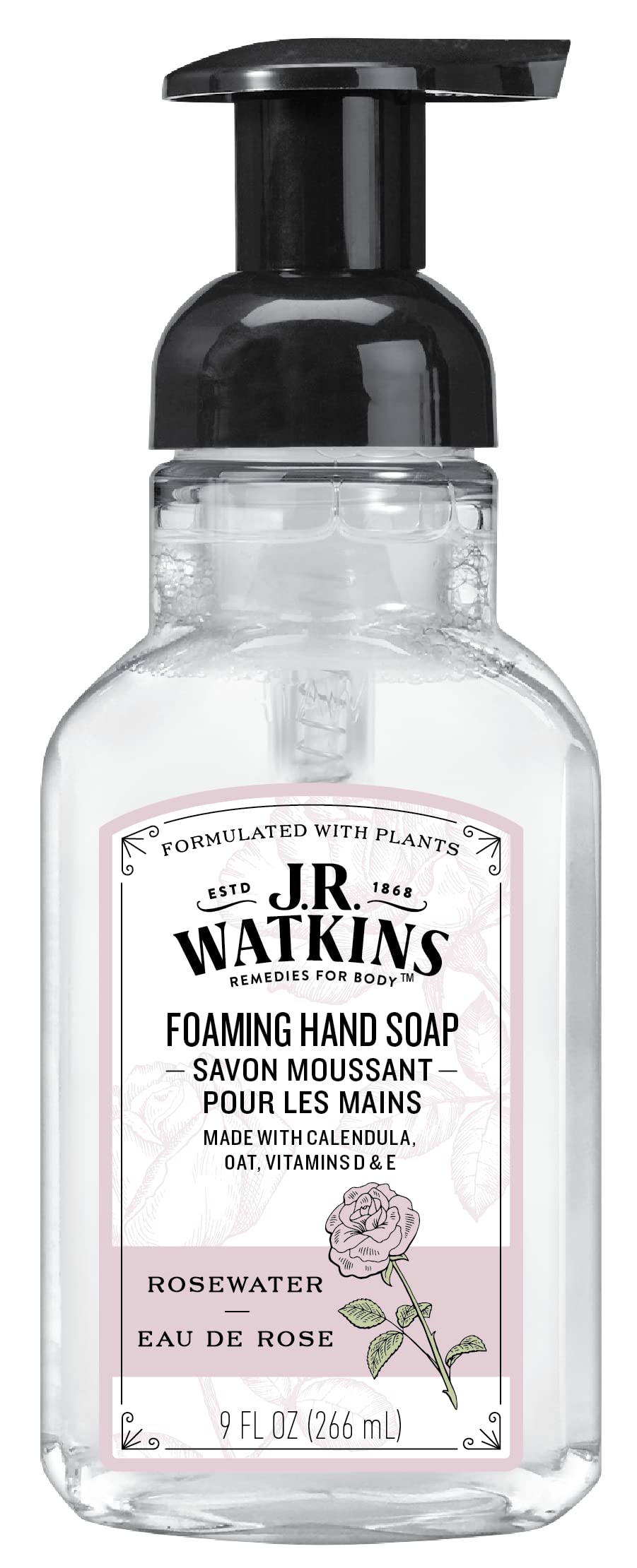 J.R. Watkins Rosewater Foaming Hand Soap 266ml