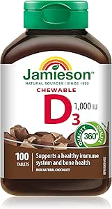 Jamieson JMS Vitamin D 1,000IU Chewable - Chocolate 100's 100Chocolate