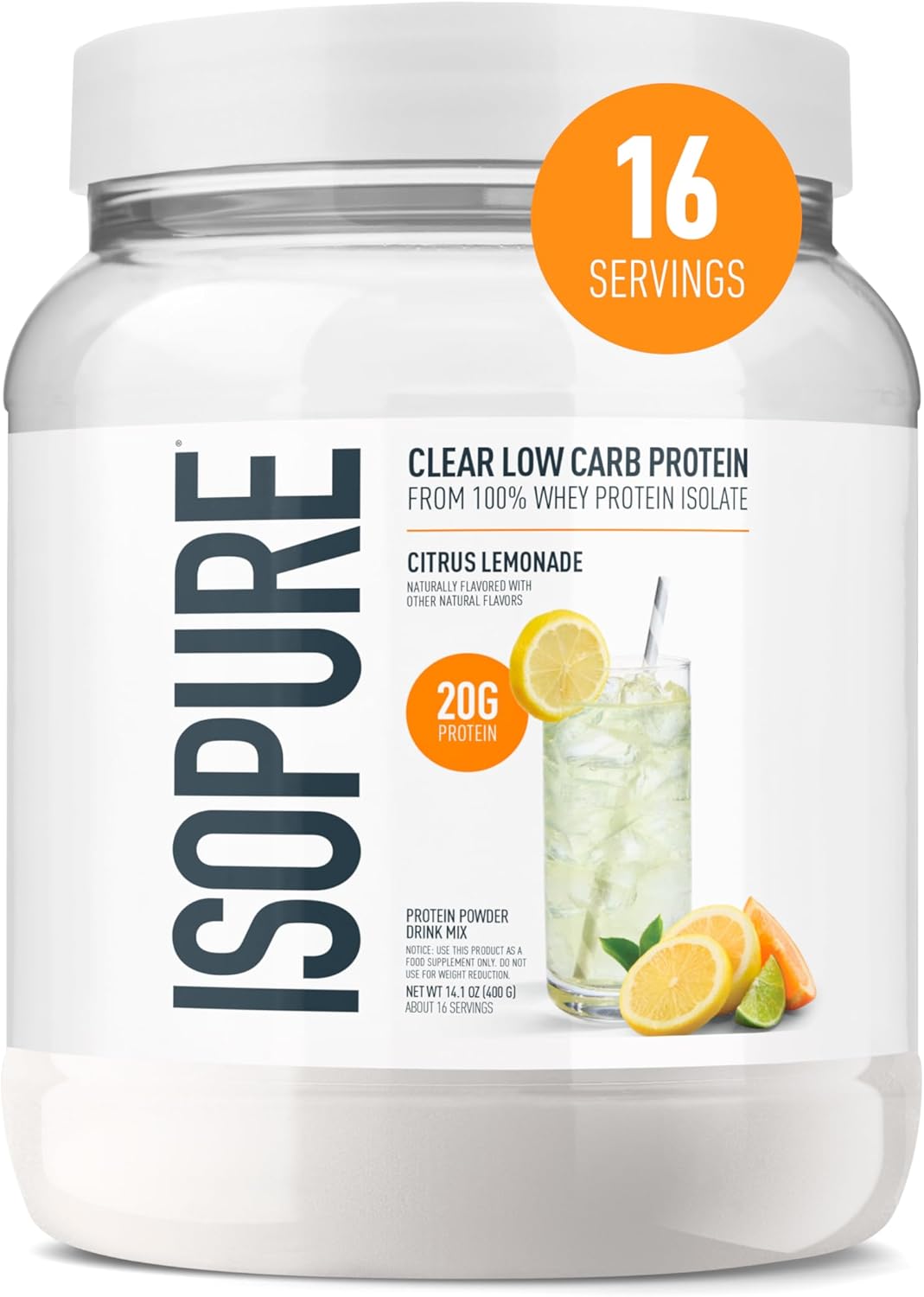 NATURE'S BEST - ISOPURE CLEAR PROTEIN - 400g - CITRUS LEMONADE