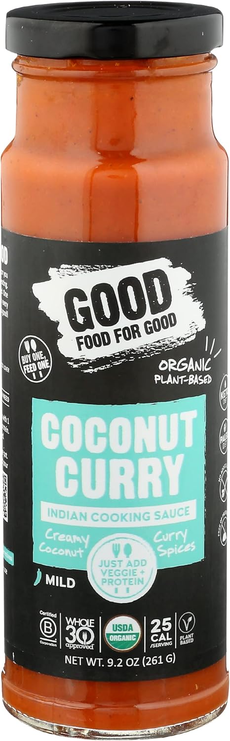 Good Food For Good Cooking Sauces Coconut Curry Sauce Org 250ML Short-Dated