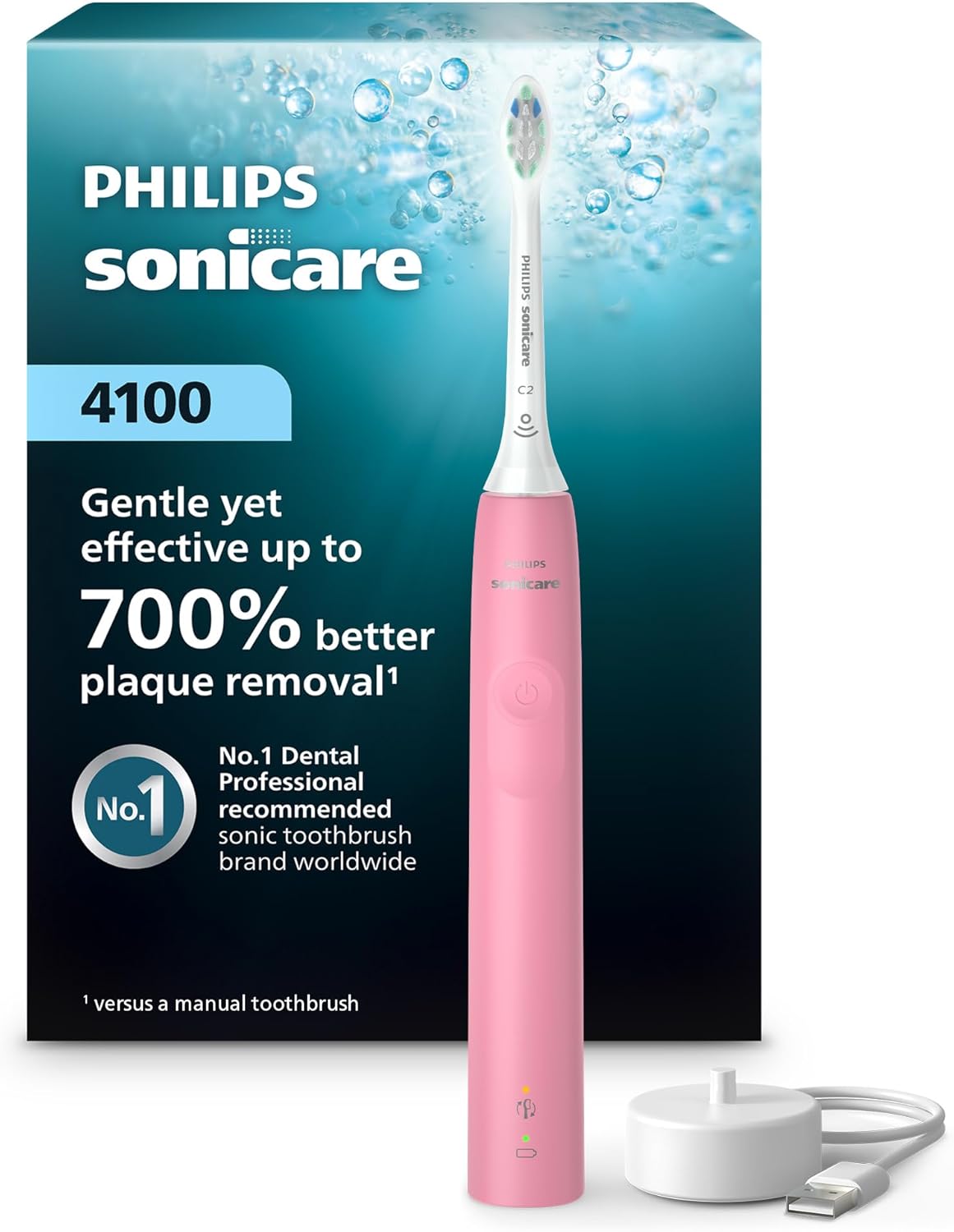 PHILIPS ONE TOOTHBRUSH POWER 4100 PINK