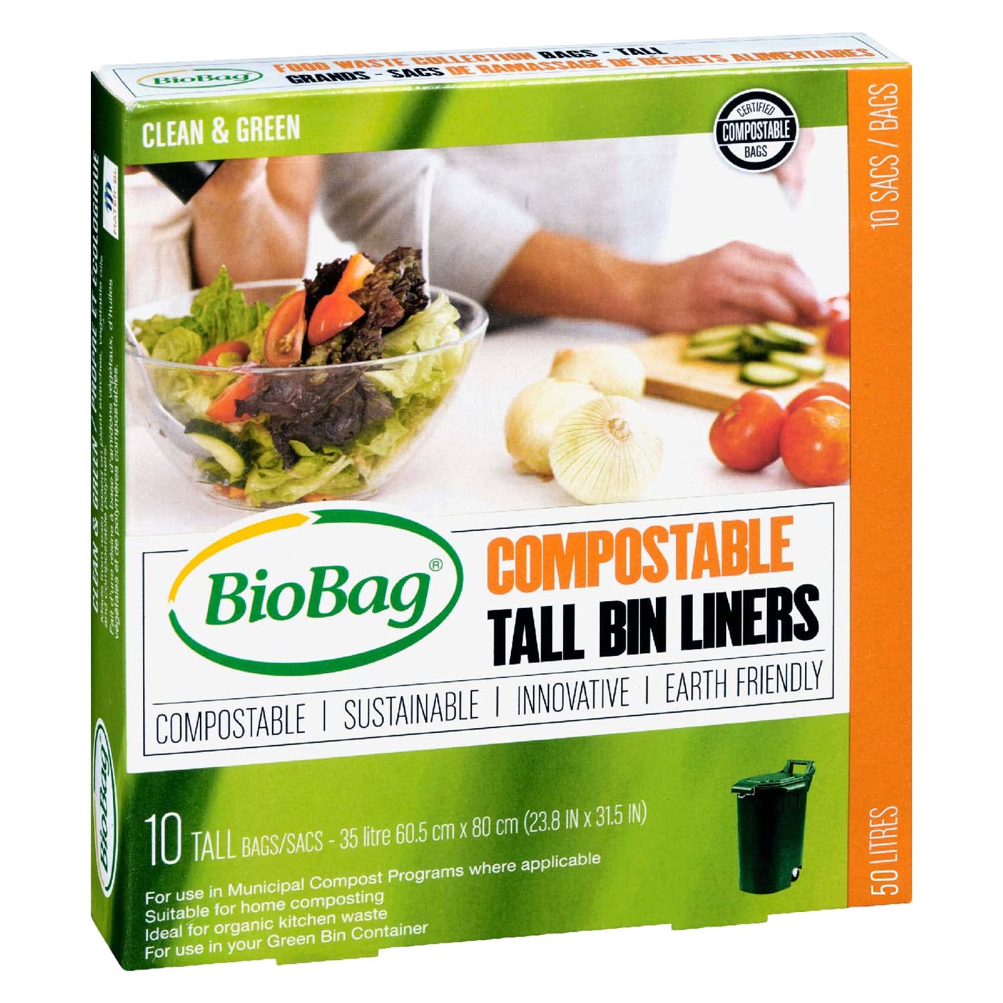 BIOBAG Food Waste Bags Tall (35L) 10ct