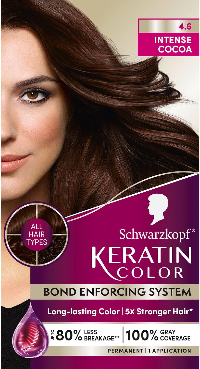 SCHWARZKOPF KERATIN COLOR #4.6 INTENSE COCOA