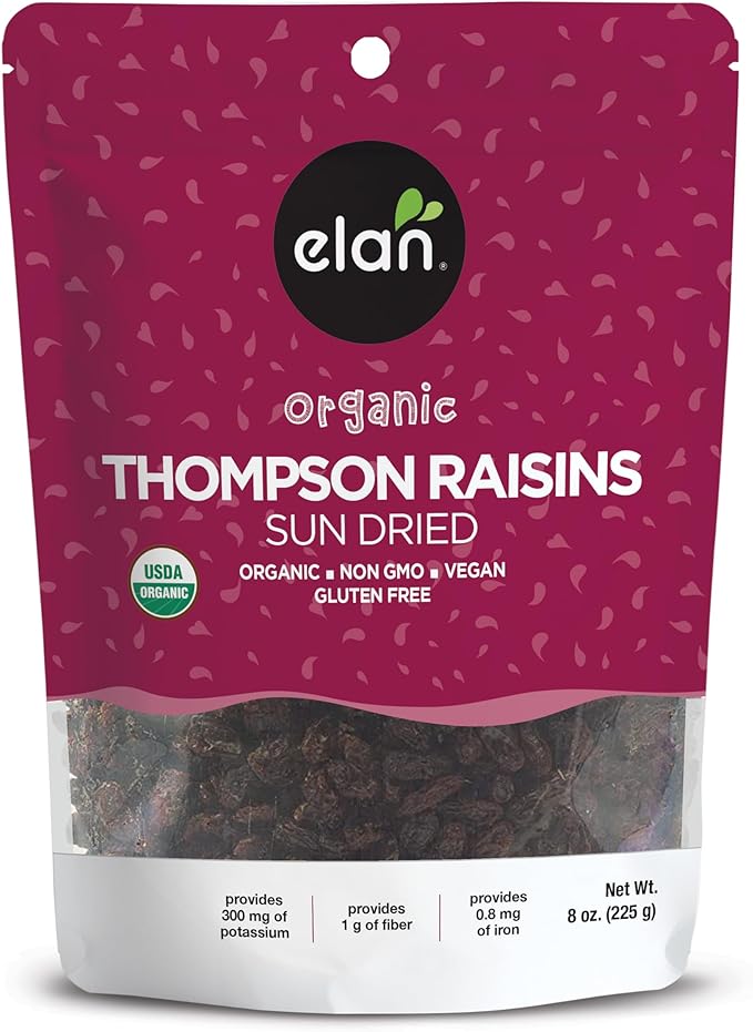 Elan Organics Sun-Dried Thompson Raisins 225 g