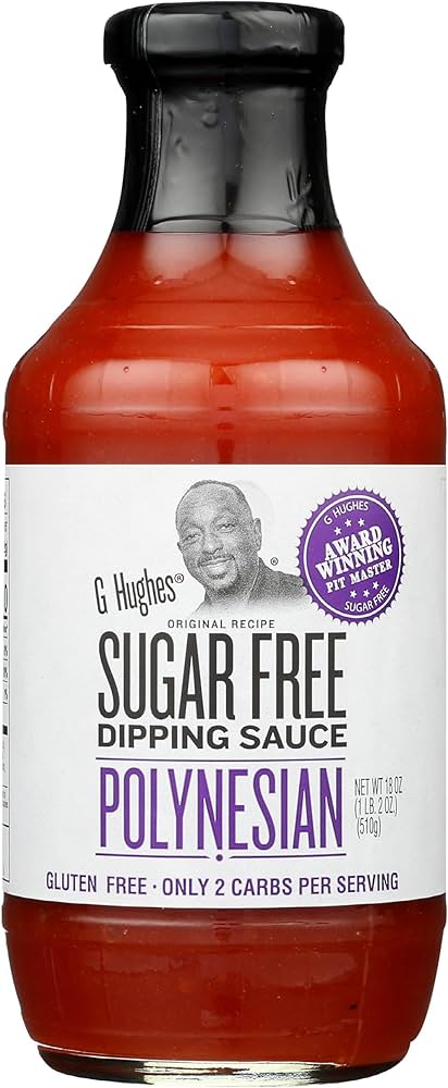 G Hughes Sugar Free Sauce G Hughes Dipping Sauce Flavour: Polynesian
Container Size: 510 mL Case of 6