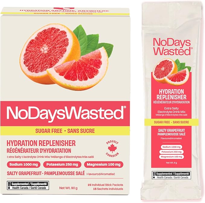 NO DAYS WASTED Active Hydration Salty Grapefruit, 15pk