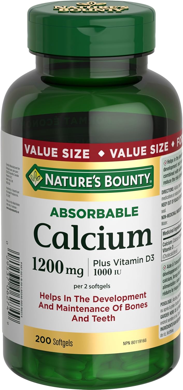 NATURE'S BOUNTY CALCIUM+VIT D ABSORBABLE SFTGEL200 CAPSULE