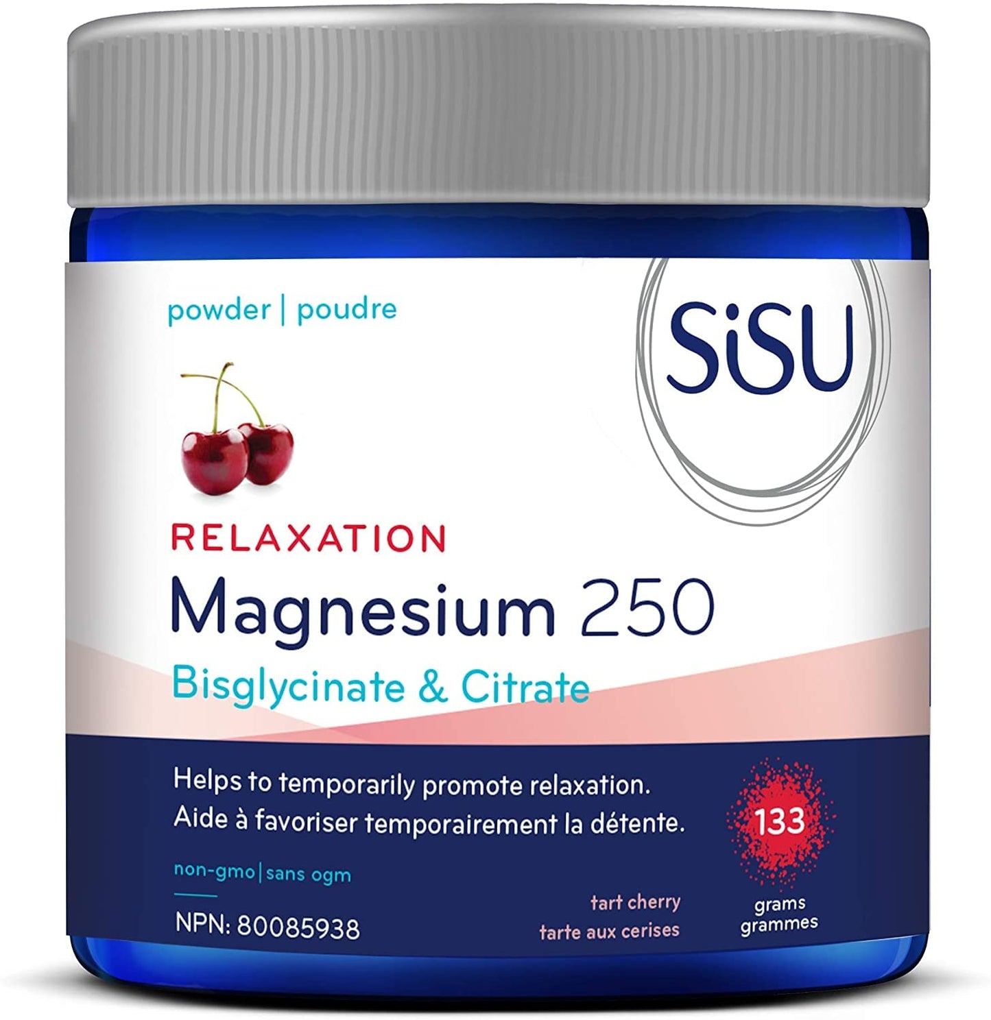 SISU - Magnesium 250 Relaxation Blend, Tart Cherry - 133g powder