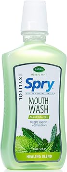 SPRY MOUTH WASH, HERBAL MINT, 473mL
