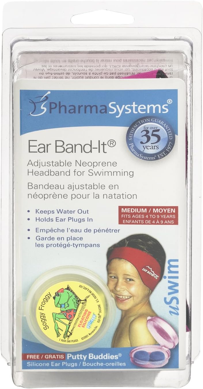 EAR SWIM HEADBAND ADJUSTABLE MD