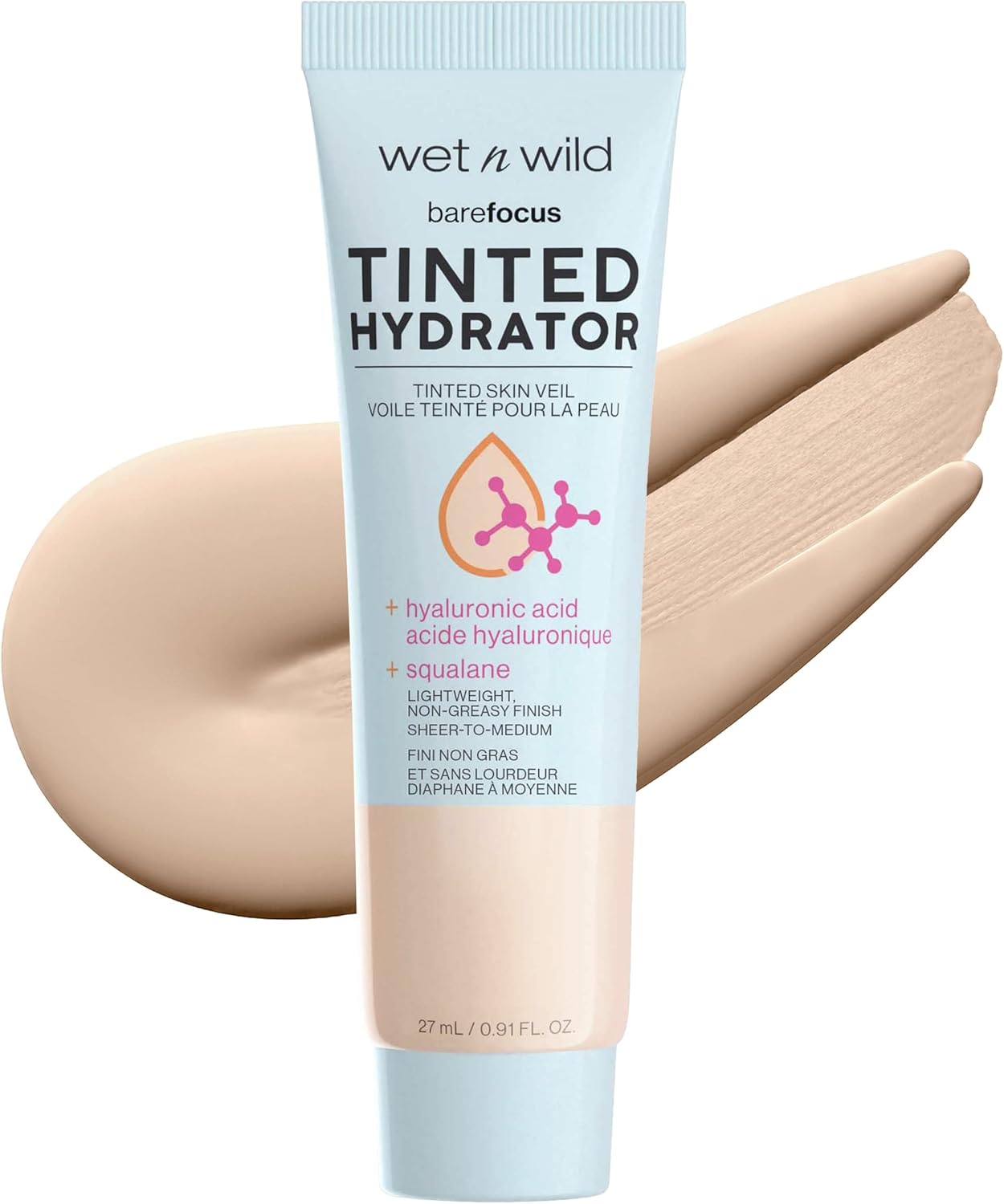 WET N WILD BARE FOCUS HYDRATOR TINTED LIGHT MD27ML pack of 2
