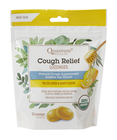 Quantum   Organic Cough Relief Meyer Lemon 18ct