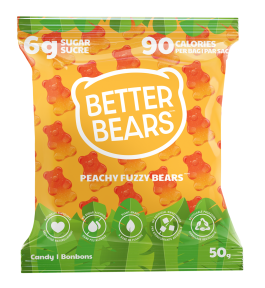 Better Bears   Peachy Fuzzy Gummy Bears 12 x 50g