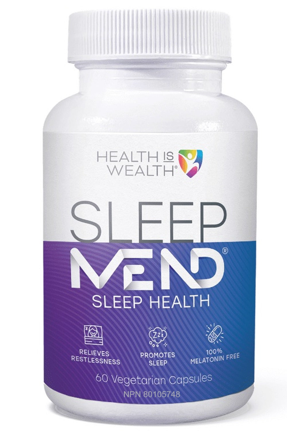 HEALTH IS WEALTH SleepMEND - Sleep Health 60 Vegetarian Capsules
