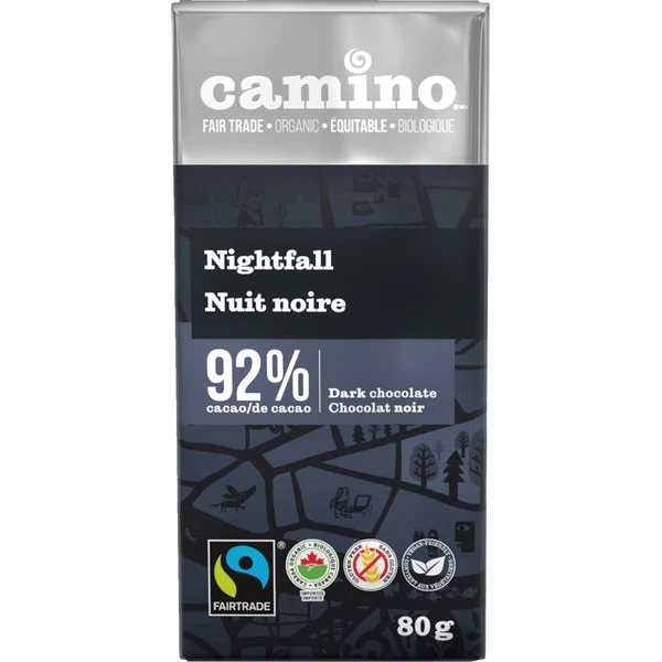 CAMINO Org Nightfall 92% Dark Choco 80g