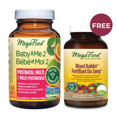 BABY & ME 2 POSTNATAL 60's WITH FREE BLOOD BUILDER 72's