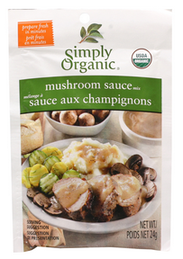SIMPLY ORGANIC  -    Gravy Mix, Wild Mushroom Sauce, Organic (sachets)    24g