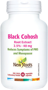 NEW ROOTS Black Cohosh Root Extract 2.5% · 40 mg 60 capsules